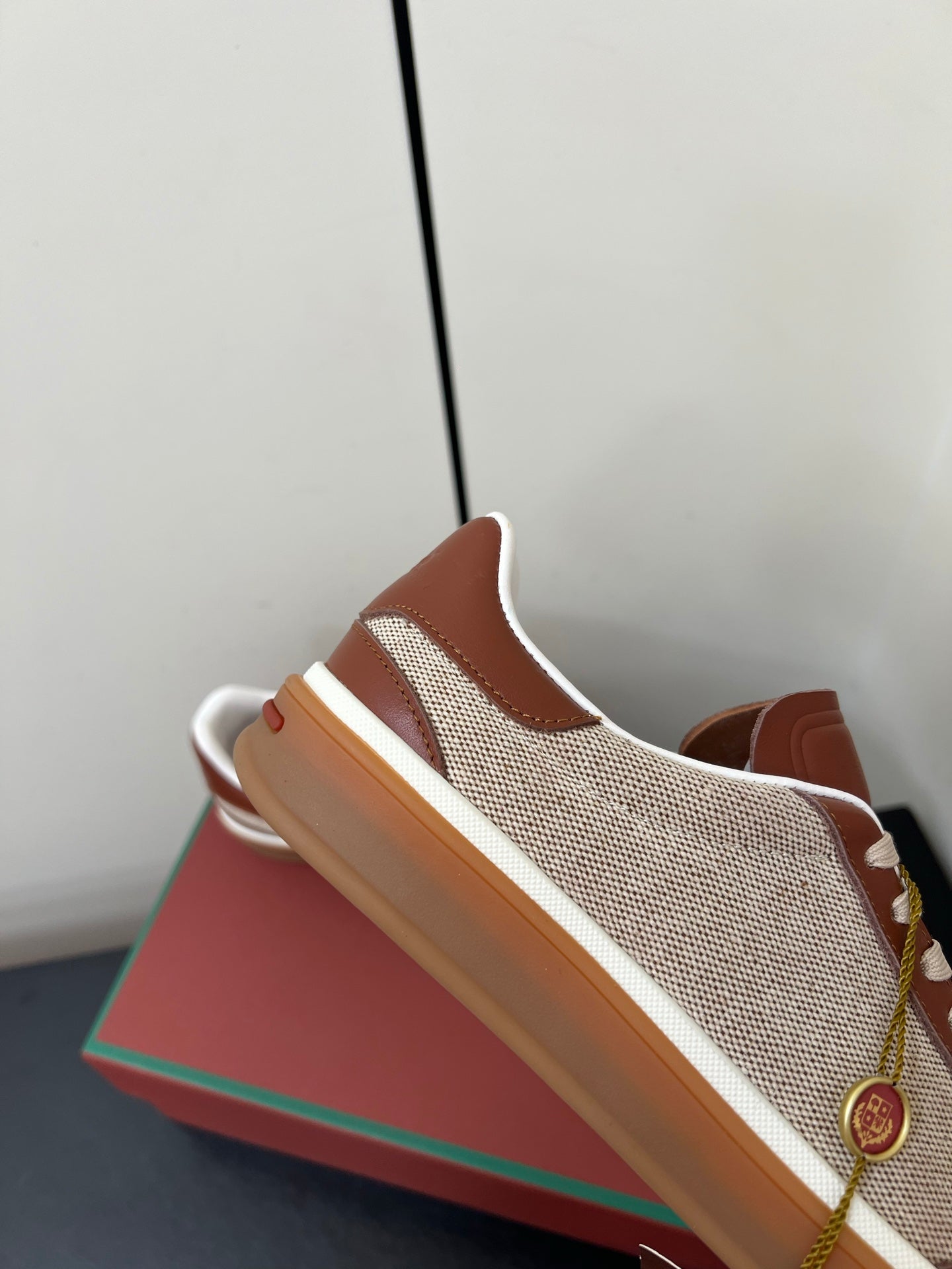 LP 25S TENNIS WALK SNEAKERS IN CHESTNUT CALFSKIN