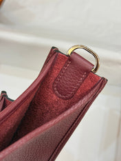 HM 26S EVELYNE BAG 23MM IN WINE RED GRAINED CALFSKIN