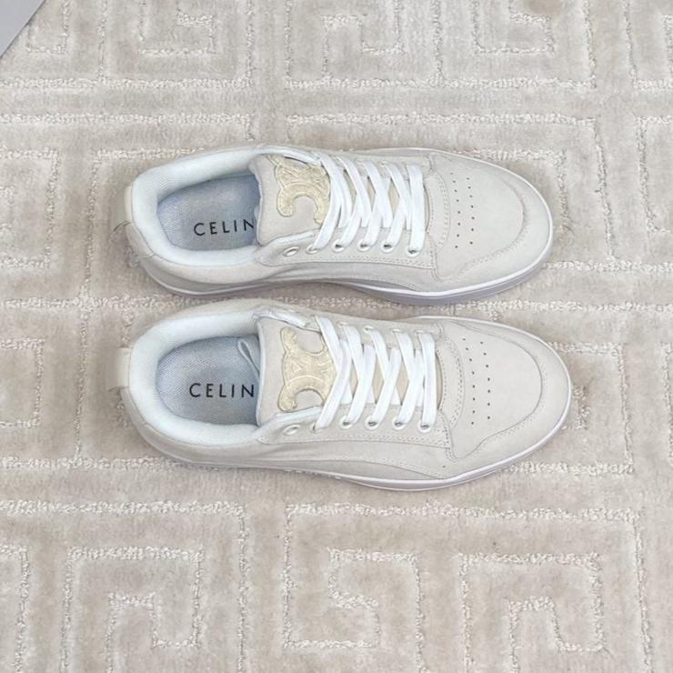 TRAINER SNEAKER IN ECRU TAN SUEDE