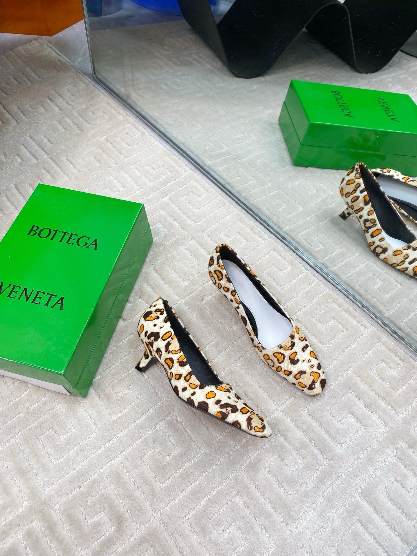 BOOGIE JAGUAR-PRINTED CALF HAIR PUMPS 45 MM LEOPARD PATTERN