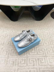 TASSEL LOAFERS IN SILVER METALLIC LAMBSKIN