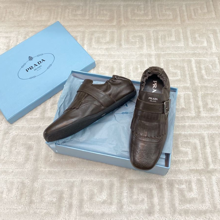 TASSEL LOAFERS IN WALNUT BROWN LAMBSKIN