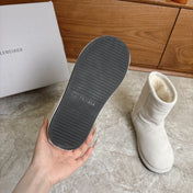 BALENCIAGA 25S ALASKA ANKLE BOOTS IN WHITE SUEDE