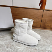BALENCIAGA 25S ALASKA ANKLE BOOTS IN WHITE SUEDE