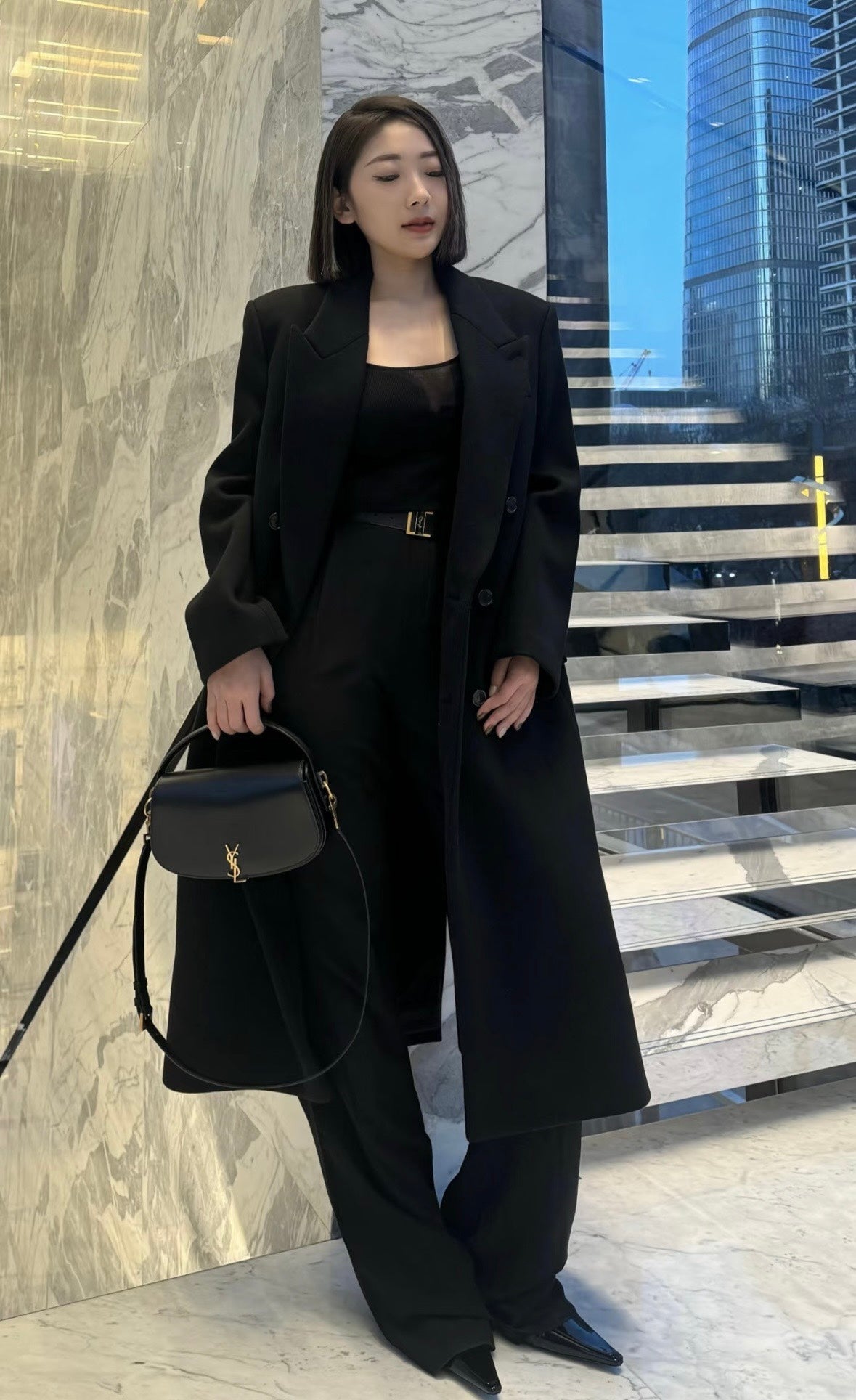 YSL 25S LONG CASHMERE COAT STYLE 33