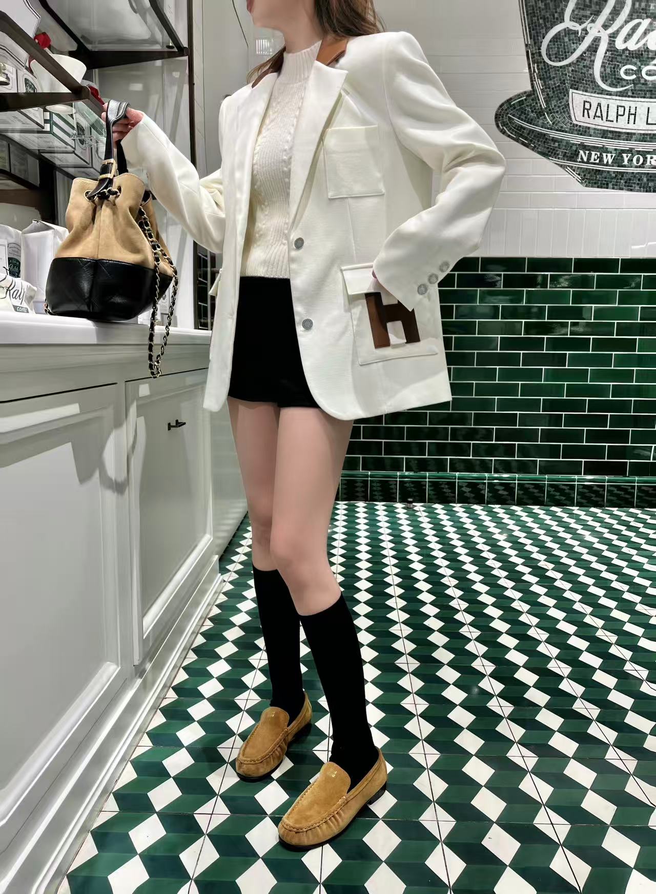 HERMES 25S LAPEL BLAZER 390