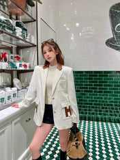 HERMES 25S LAPEL BLAZER 390