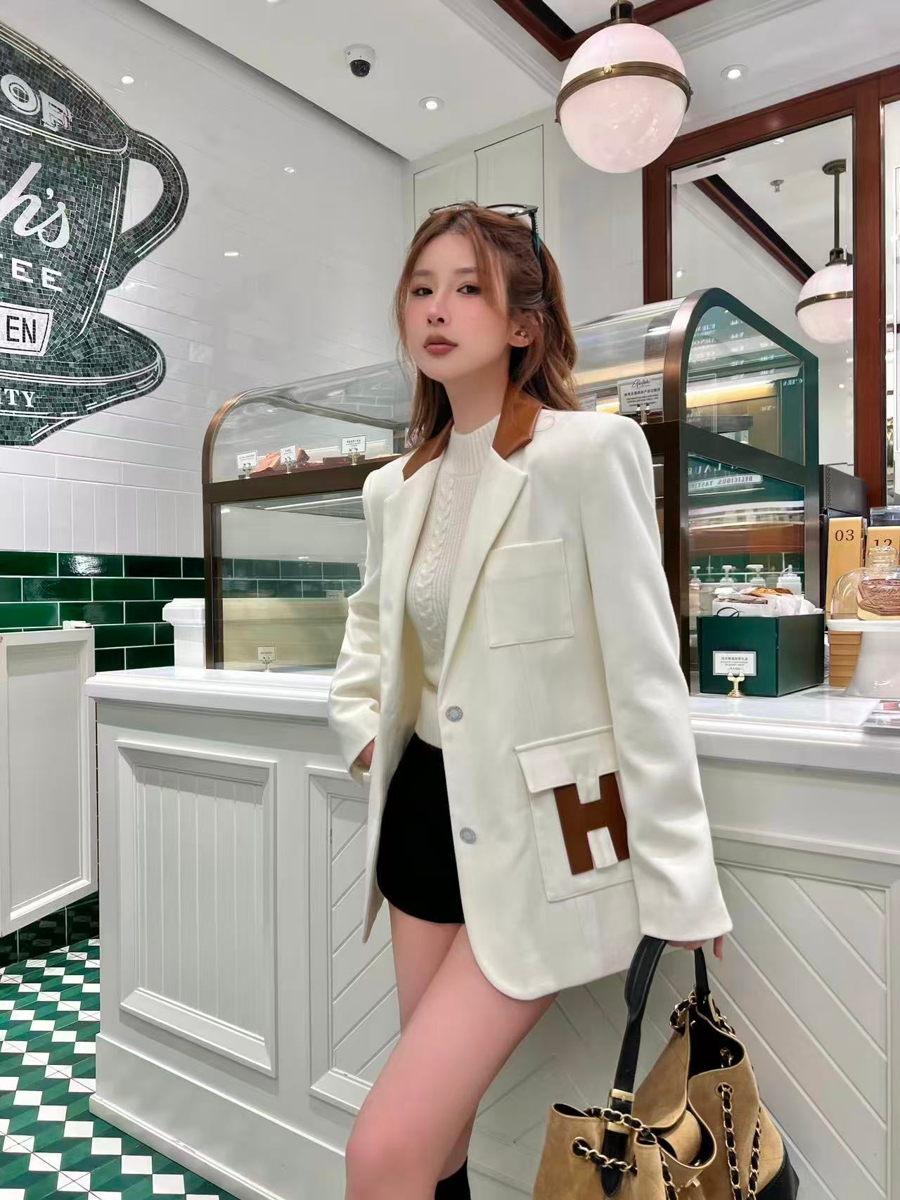 HERMES 25S LAPEL BLAZER 390