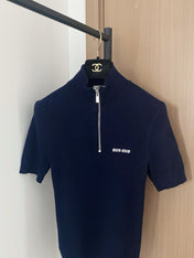 MIUMIU SHORT-SLEEVE KNIT TOP STYLE 264