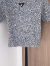 PRADA 25S SHORT-SLEEVE KNIT TOP 394