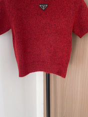 PRADA 25S SHORT-SLEEVE KNIT TOP 393