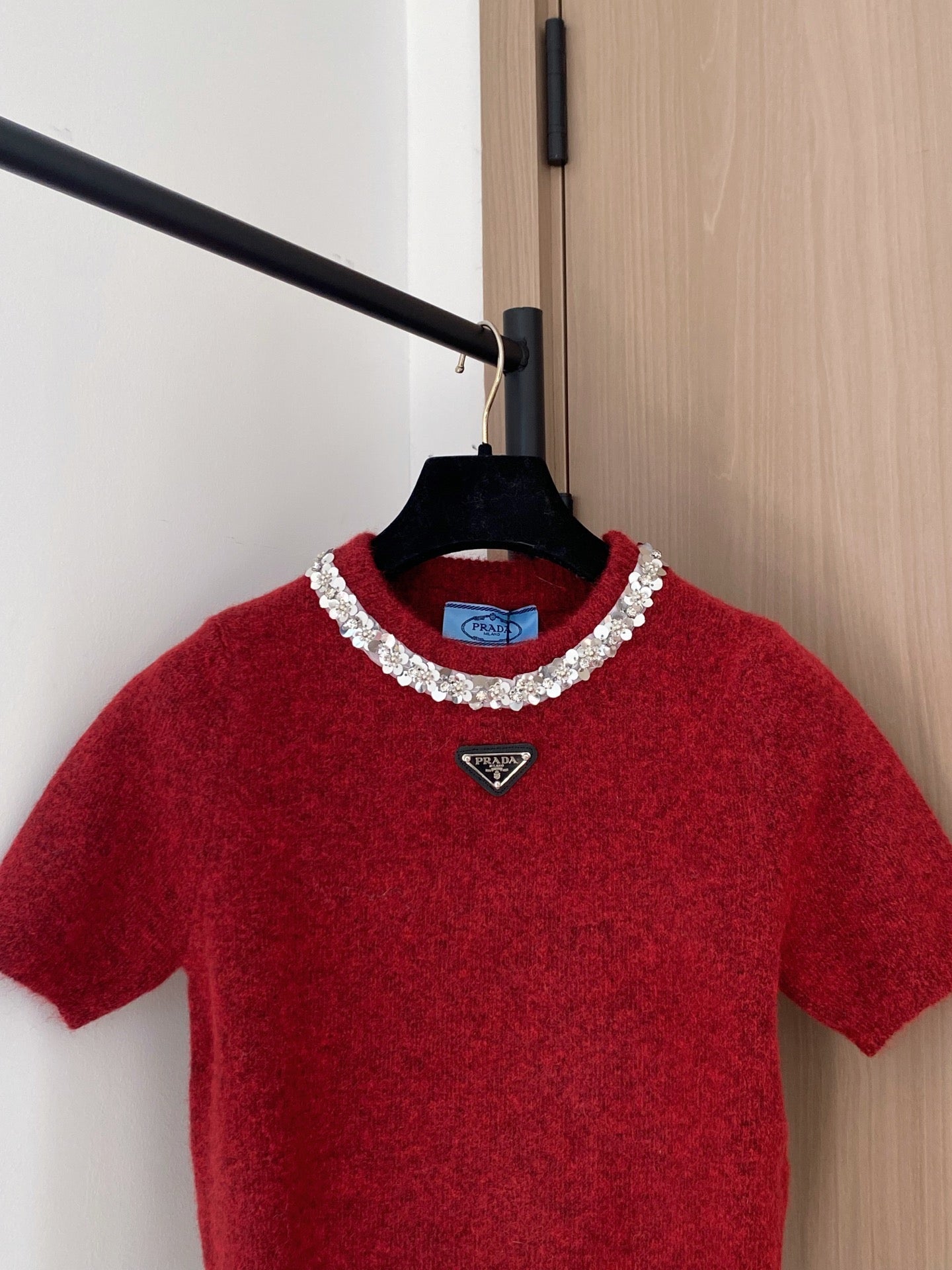 PRADA 25S SHORT-SLEEVE KNIT TOP 393