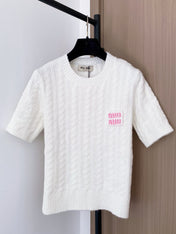 MIUMIU SHORT-SLEEVE SWEATER STYLE 699