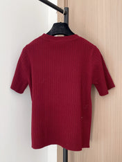 CHANEL 26S SHORT-SLEEVE CREW NECK SWEATER 866