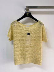 CHANEL 26S SHORT-SLEEVE KNIT TOP STYLE 1089