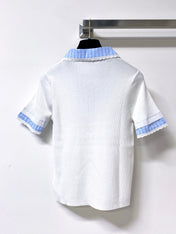 MIUMIU 26S SHORT-SLEEVED KNIT POLO SHIRT STYLE 1054