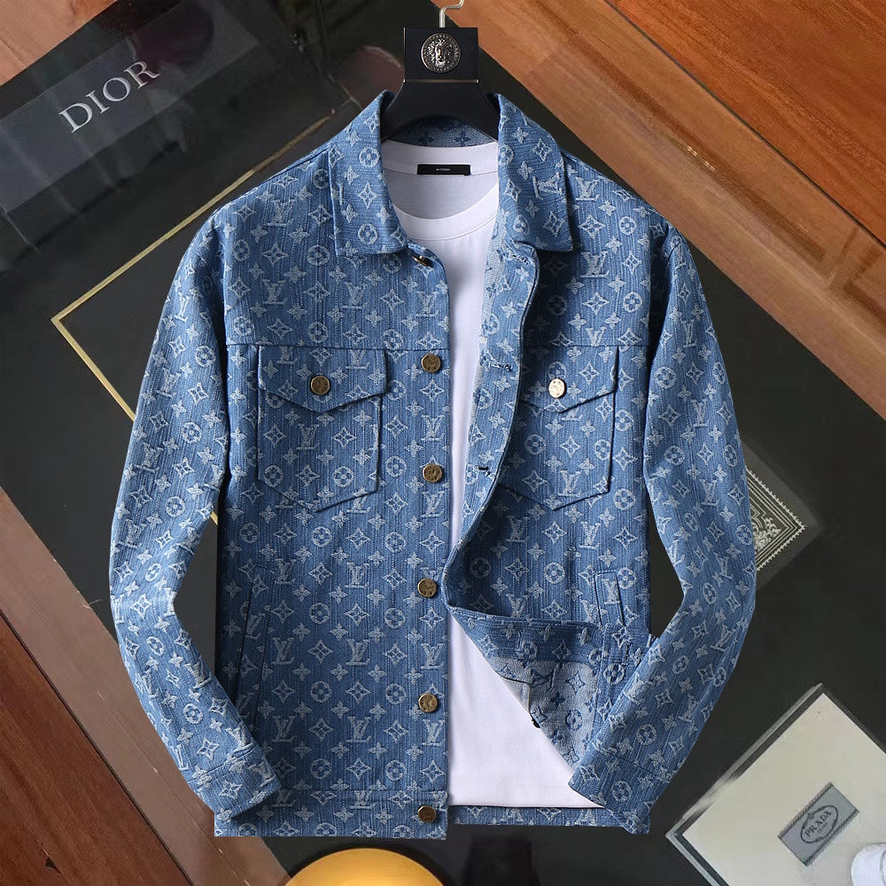 LV DENIM SHIRT JACKET BLUE MONOGRAM 238991