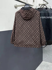 LV DOUBLE-SIDED JACKET BLACK AND BROWN 239023