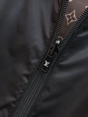 LV DOUBLE-SIDED JACKET BLACK AND BROWN 239023