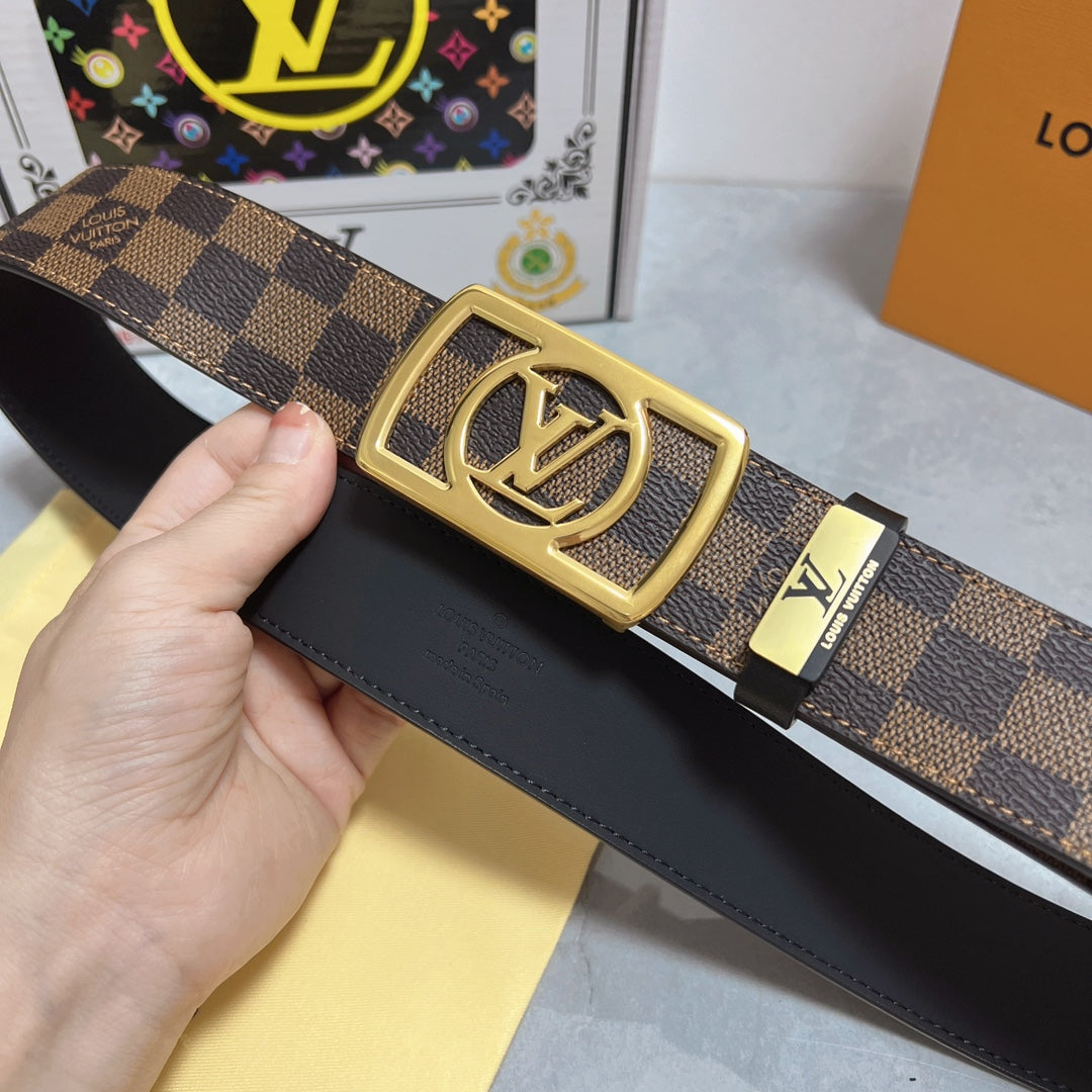 LV 25S BELT 38 MM IN BROWN CALFSKIN 593229