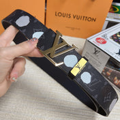 LV 25S BELT 38 MM IN DARK CHARCOAL GRAY CALFSKIN 593280