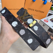 LV 25S BELT 38 MM IN DARK CHARCOAL GRAY CALFSKIN 593280