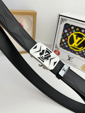LV 25S BELT 35 MM IN BLACK CALFSKIN 593218