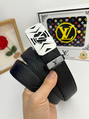 LV 25S BELT 35 MM IN BLACK CALFSKIN 593218