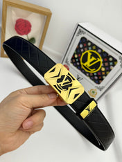 LV 25S BELT 35 MM IN BLACK CALFSKIN 593219