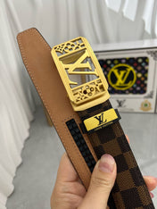 LV 25S BELT 35 MM IN BROWN CALFSKIN 593274
