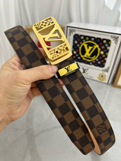 LV 25S BELT 35 MM IN BROWN CALFSKIN 593274