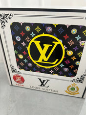LV 25S BELT 38 MM IN BLACK CALFSKIN STAMP LOGO 593293