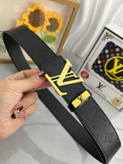 LV 25S BELT 38 MM IN BLACK CALFSKIN 593277