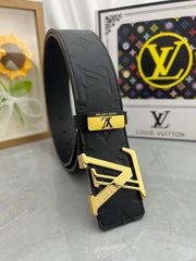 LV 25S BELT 38 MM IN BLACK CALFSKIN 593277