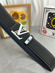 LV 25S BELT 38 MM IN BLACK CALFSKIN 593289