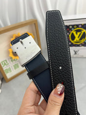 LV 25S BELT 38 MM IN BLACK CALFSKIN 593289