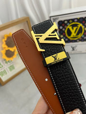 LV 25S BELT 38 MM IN BLACK CALFSKIN 593290