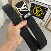LV 25S BELT 38 MM IN BLACK CALFSKIN 593283