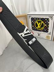 LV 25S BELT 38 MM IN BLACK CALFSKIN 593283