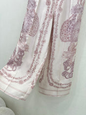 HM PRINTED SILK WIDE-LEG PANTS 269258
