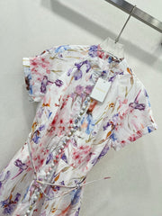 ZIMMER PLEATED DRESS WITH STAND COLLAR 269299