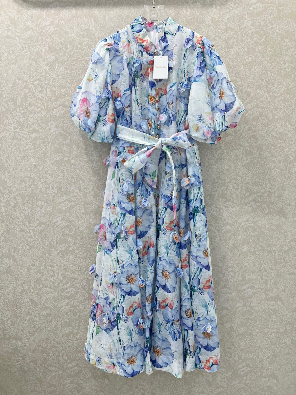 ZIMMER DRESS WITH STAND COLLAR AND PUFF SLEEVES 269285