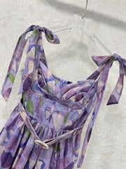 ZIMMERMANN SHORT HERRINGBONE DRESS IN PLUM PURPLE 269377