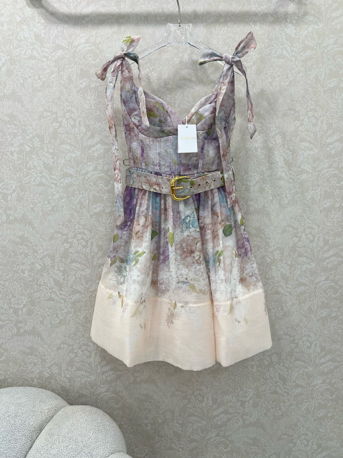 ZIMMERMANN SHORT DOPAMINE HERRINGBONE DRESS 269370