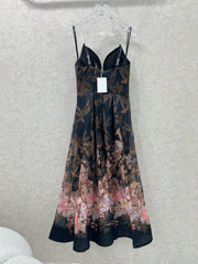 ZIMMERMANN STRAIGHT TUBE DRESS WITH HERRINGBONE PATTERN 269368