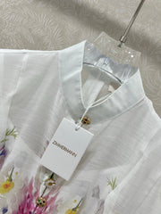 ZIMMERMANN SHORT DRESS WITH A STAND COLLAR 275119