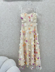 ZIMMERMANN TUBE DRESS WITH 3D FLORAL PATTERN 275124