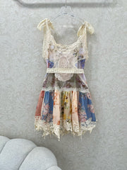 ZIMMERMANN SLEEVELESS HALTER DRESS WITH V-NECK 275127