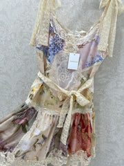 ZIMMERMANN SLEEVELESS HALTER DRESS WITH V-NECK 275127