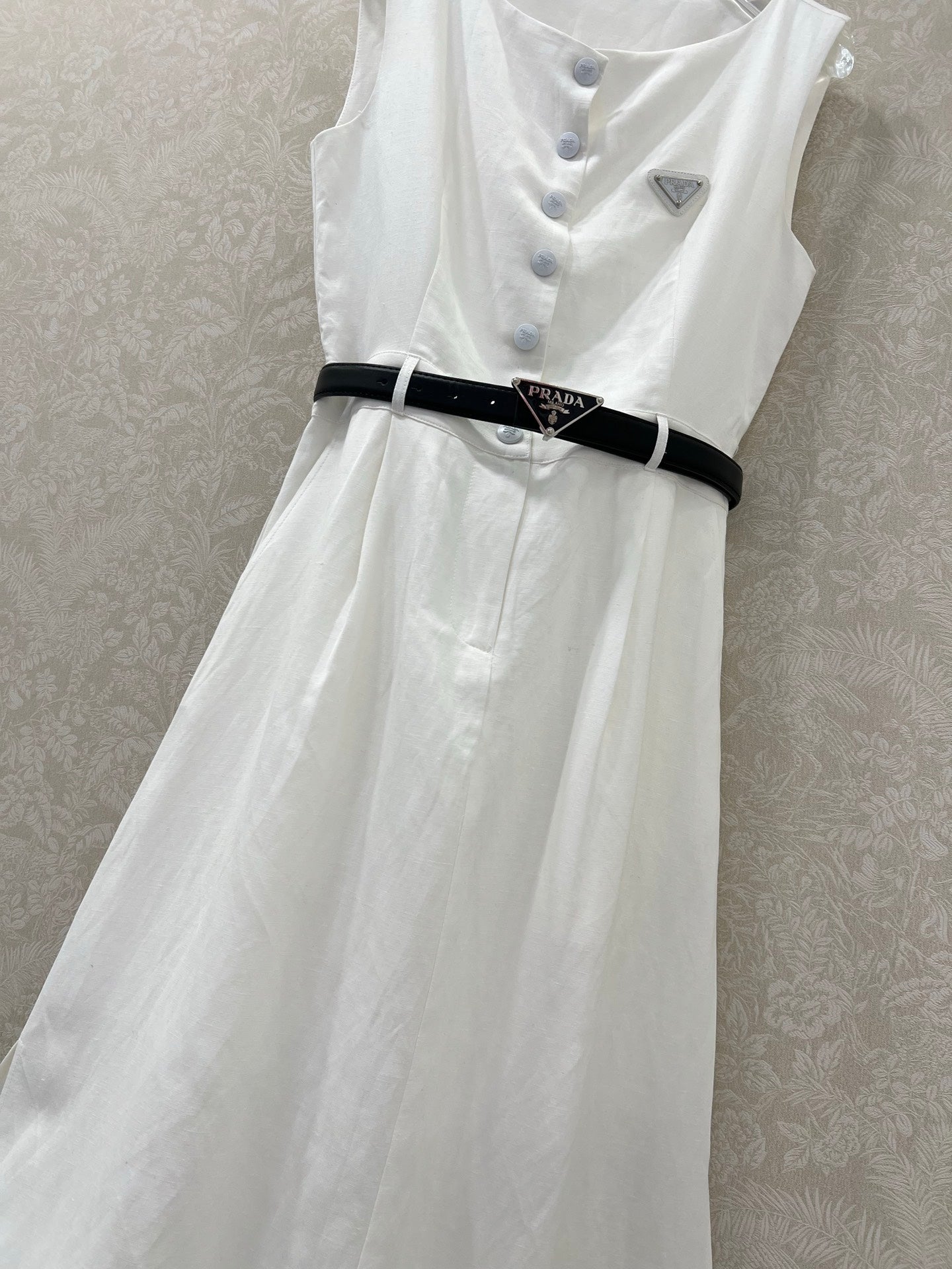 PRADA LONG DRESS WITH ELASTIC WAISTBAND 275252